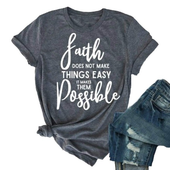 Faith Graphic T-Shirt – Inspirational Christian Tee (NWT) - Picture 4 of 7